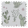 Cactus Scatter in White Roller Blind