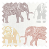 Indian Elephants in Red