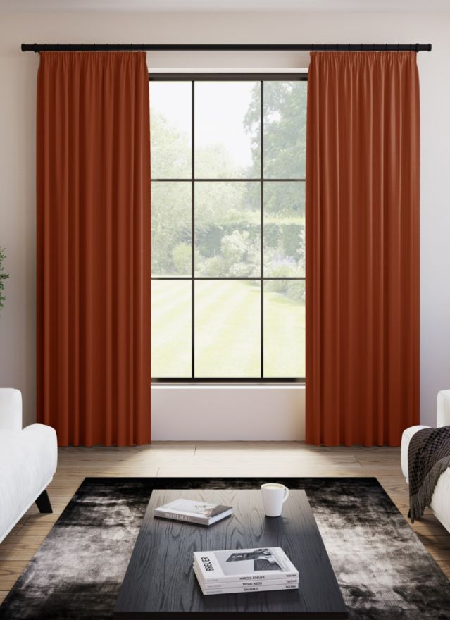 Opulant Faux Silk Vibrant Terracotta
