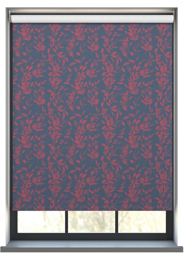 Dancing Leaves in Contrast Roller Blind