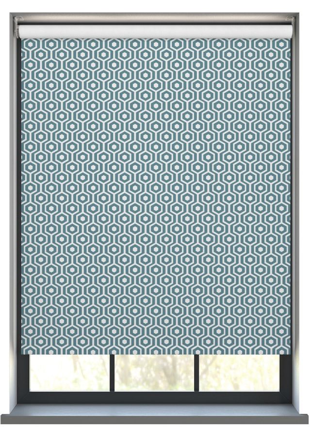 Hex Amalfi Blue Roller Blind