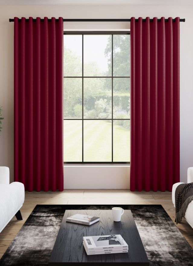 Opulant Faux Silk Mahogany Red