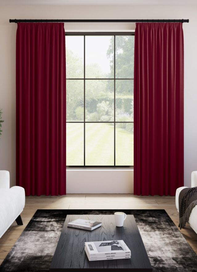 Opulant Faux Silk Mahogany Red