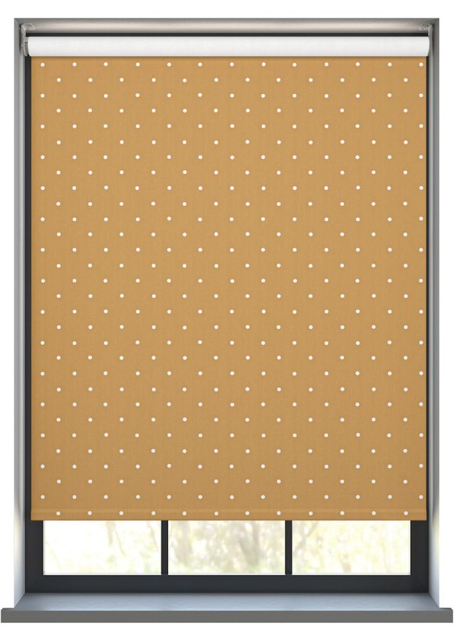 Polka Dot Orange Glow Roller Blind