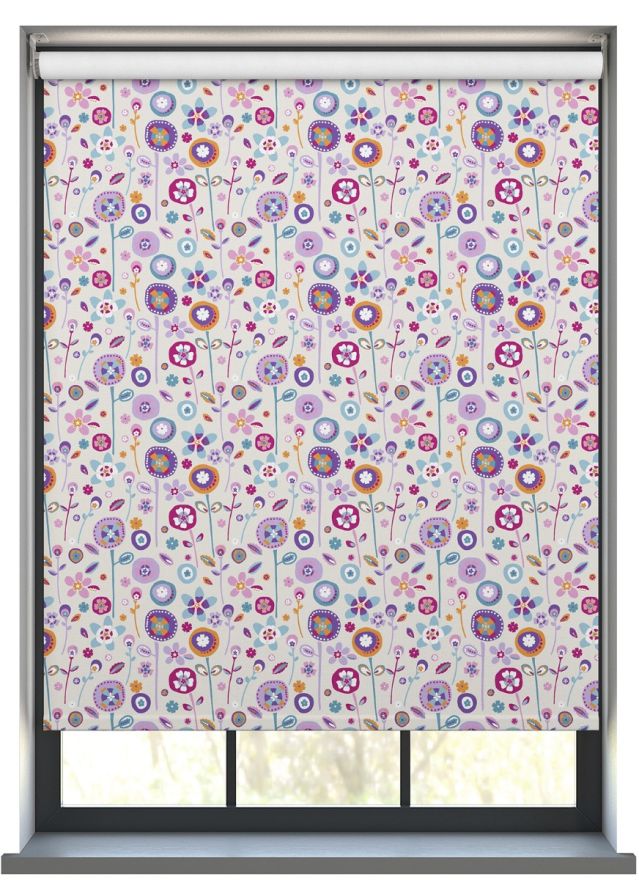 Speciality Pink Garden Roller Blind