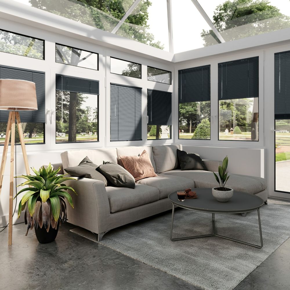 Dark Grey Clic Fit Aluminium Blind 