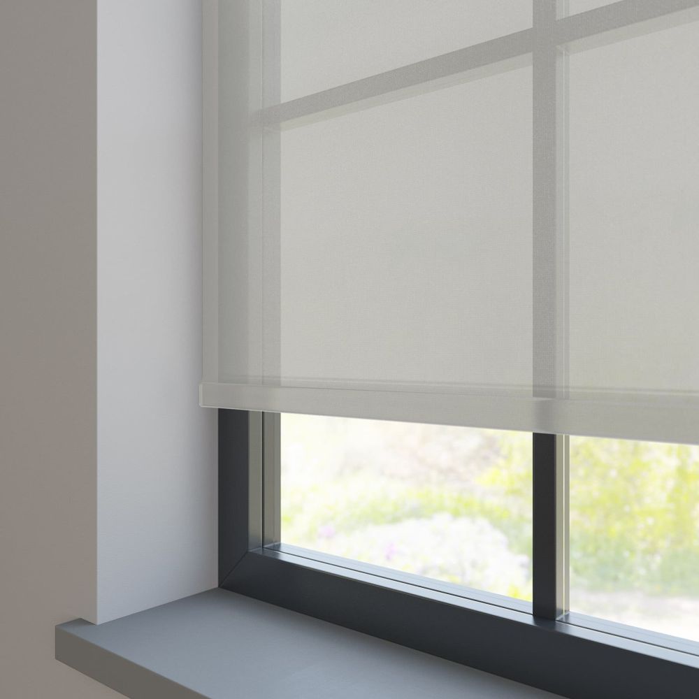 Haze Soft Grey Voile Roller Blind