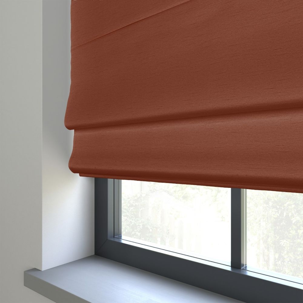 Opulent Faux Silk Vibrant Terracotta
