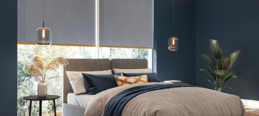 The Best Curtain and Blind Colours for Blue Walls