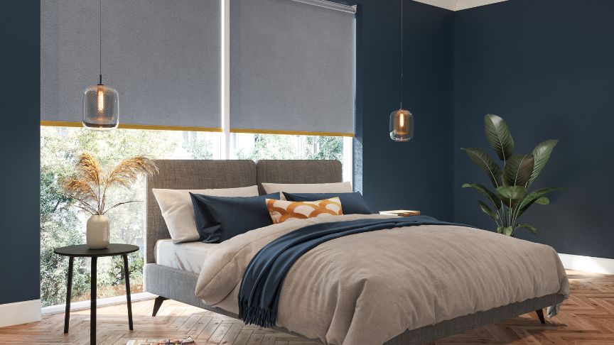 The Best Curtain and Blind Colours for Blue Walls