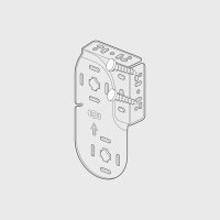 A diagram showing where to screw through the brackets 